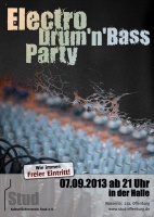 Plakat für Electro Drum'n'Bass Party